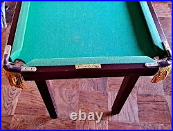 Vintage GMI Minnesota Fats Mini Kids Pool Table COMPLETE, Sticks, Rack, Balls