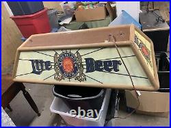 Vintage Miller Lite Beer Hanging Swag Bar Light Poker Pool Table Complete