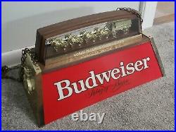 Vintage Rare Original Budweiser Billiard Light Clydesdale Team Beer Pool Table