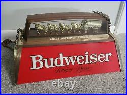 Vintage Rare Original Budweiser Billiard Light Clydesdale Team Beer Pool Table