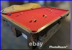 Vintage Walnut 1950's Pool Table