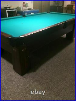 Vintage antique Brunswick Regina pool table 1930s Art Deco billiard mid century