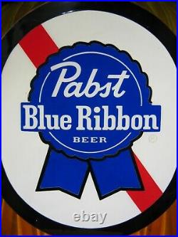 Vtg 1972 Pabst Blue Ribbon Beer Poker Chip Card Pool Table Light Pub Bar Sign A+
