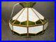 Vtg-Lead-Green-Stained-Milk-Glass-Pool-Table-Hanging-Ceiling-Light-Fixture-Lamp-01-yvm