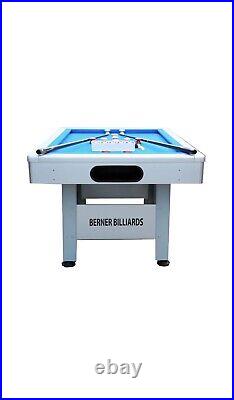 Weather Proof/outdoor Rectangular Bumper Pool Table In Silver Berner Billiards