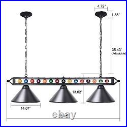 Wellmet Billiard Light for Pool Table, 59 Pool Table Lighting for 7' 8' 9' Ta